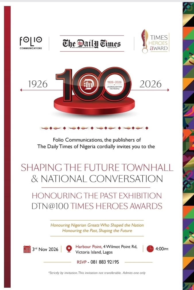 Chude Jideonwo to Moderate Daily Times@100 Town Hall on Shaping Nigeria’s Future
